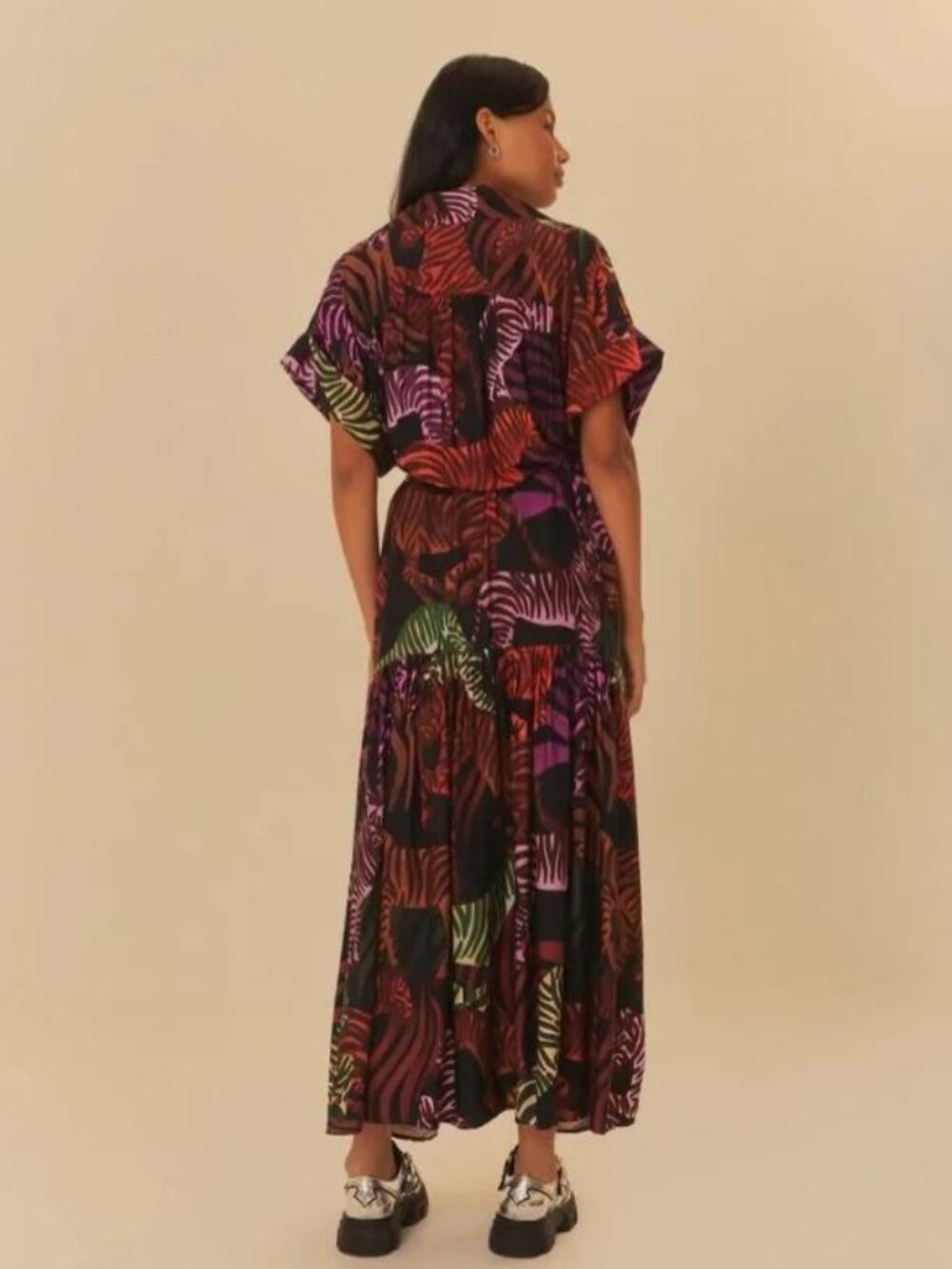 Precious FARM Rio Zebras Maxi Dress sz S NWT - Brazil Line Exclusive!!! - Picture 8 of 12